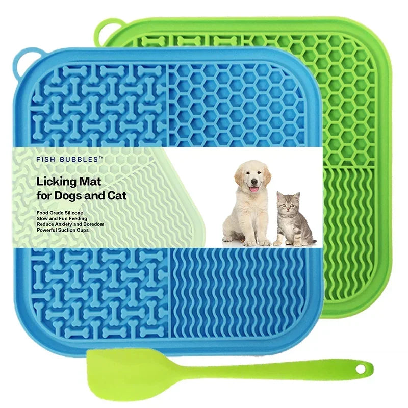 Tapis de léchage pour chien avec ventouses