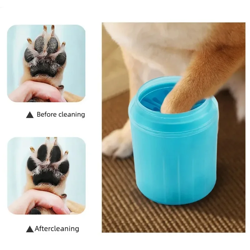 Utilisation du gobelet nettoyeur de pattes de chien