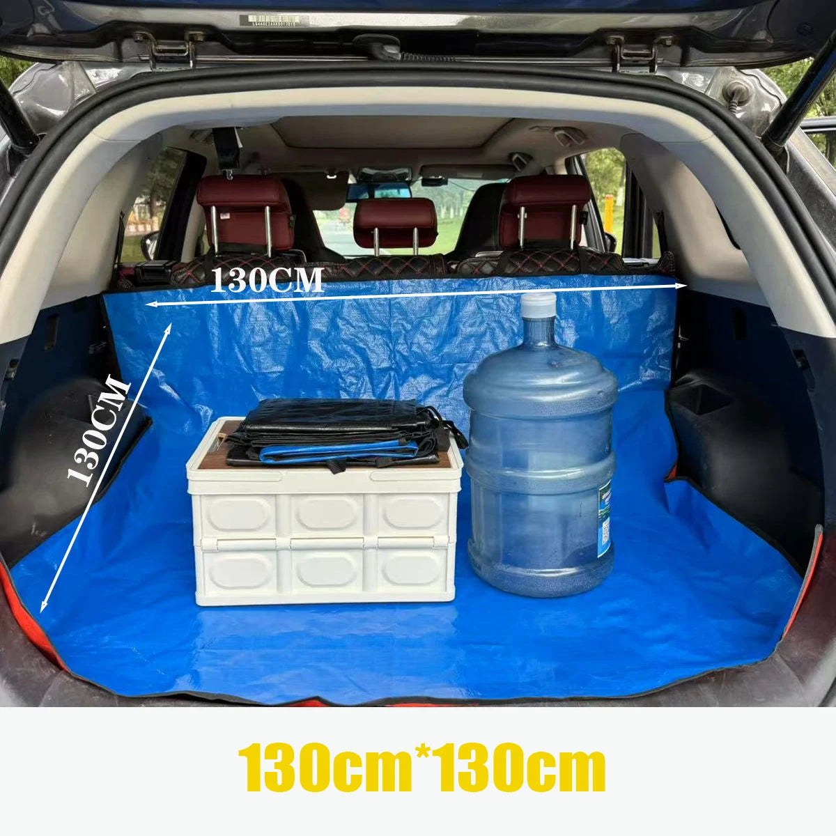 Dimensions du tapis de protection de coffre 130 x 130 cm